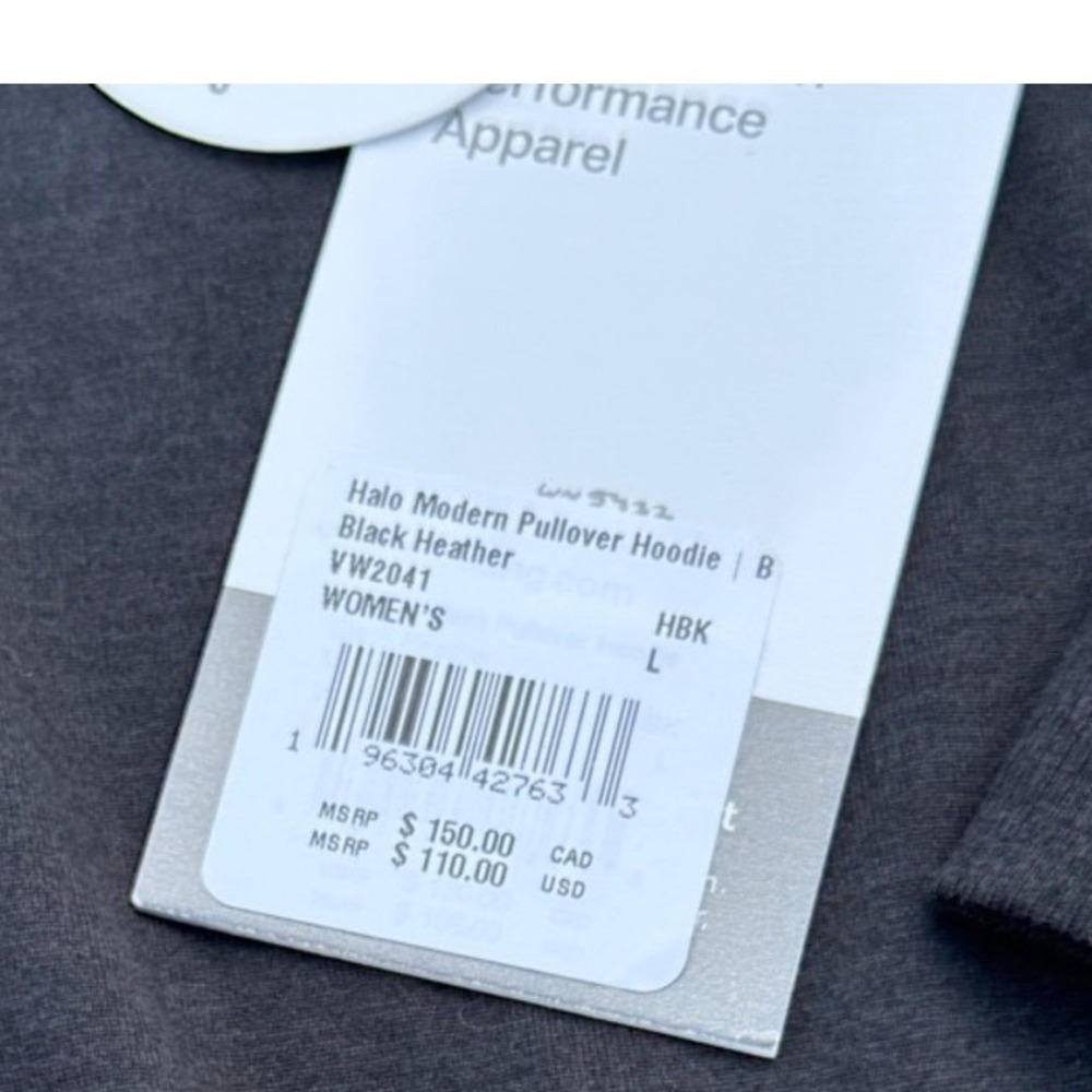 Vuori Halo Modern Pullover Hoodie Black Heather Women's Large NWT 🖤✨ - Picture 2 of 5